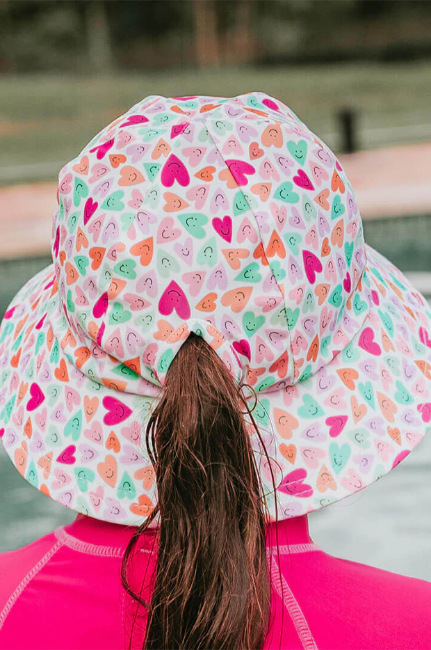 Girls Sweetheart Ponytail Bucket Sunhat - Image 5
