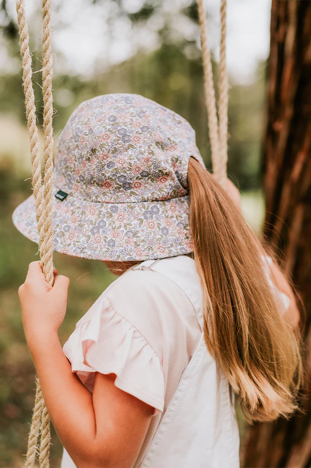 Girls Violet Ponytail Bucket Hat - Image 4
