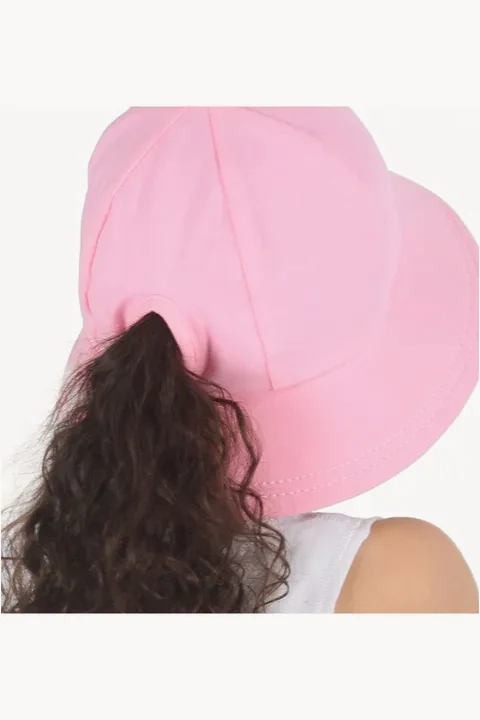 Toddler Girls Ponytail Bucket Hat - Image 3