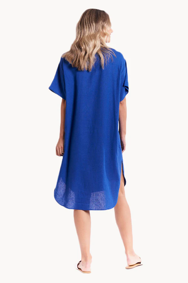 Plain Linen Shirt Dress - Image 2