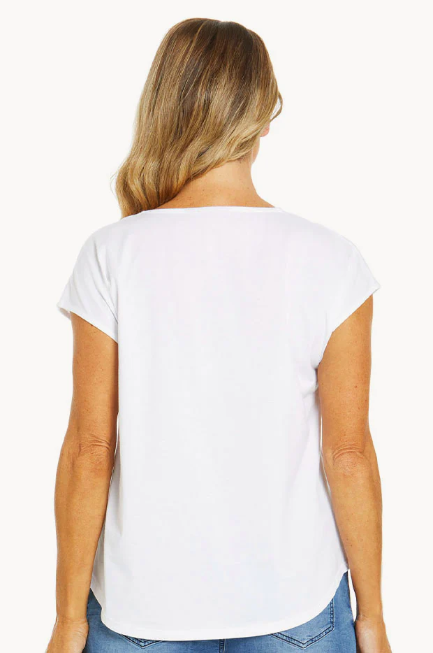 Plain Summer V Neck Tee - Image 2