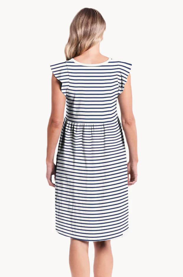 Stripe Frill Dress - Image 2