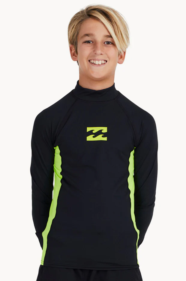 Boys All Day Wave Pf Long Sleeve Suntop