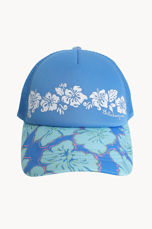 Girls Happy Hibiscus Trucker Cap - Image 3