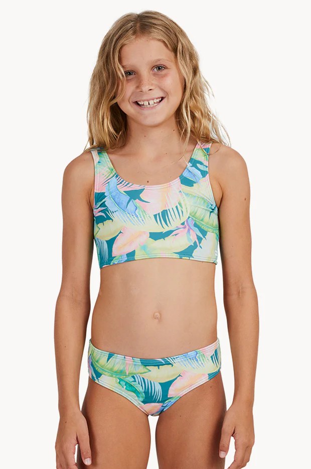 Girls Marine Tropic Crop Set
