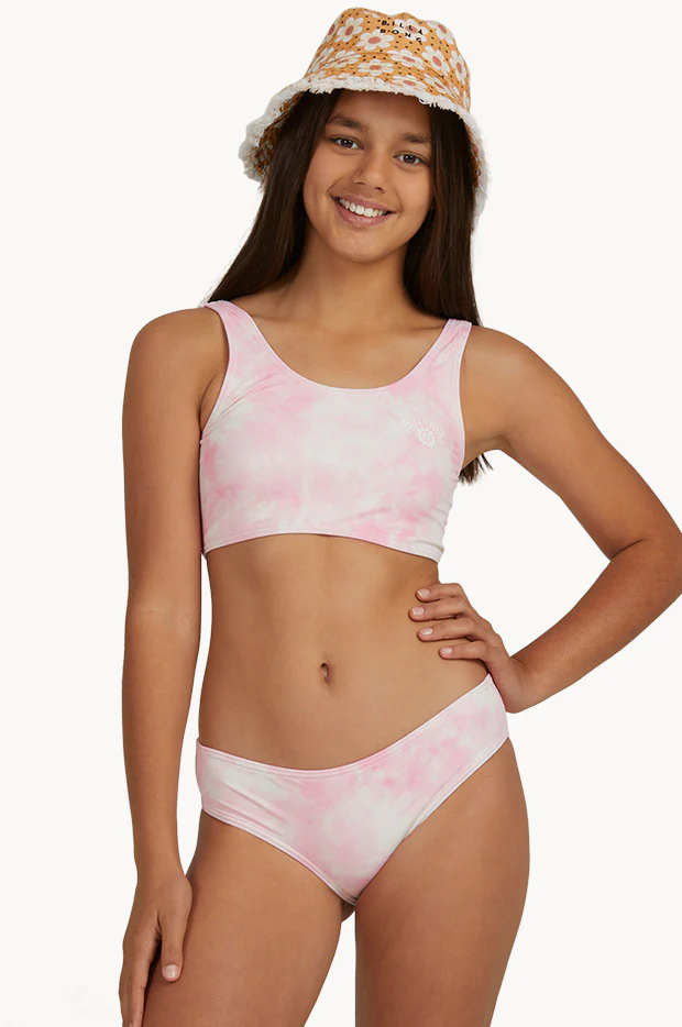 Girls Pretty In Pink Crop Set