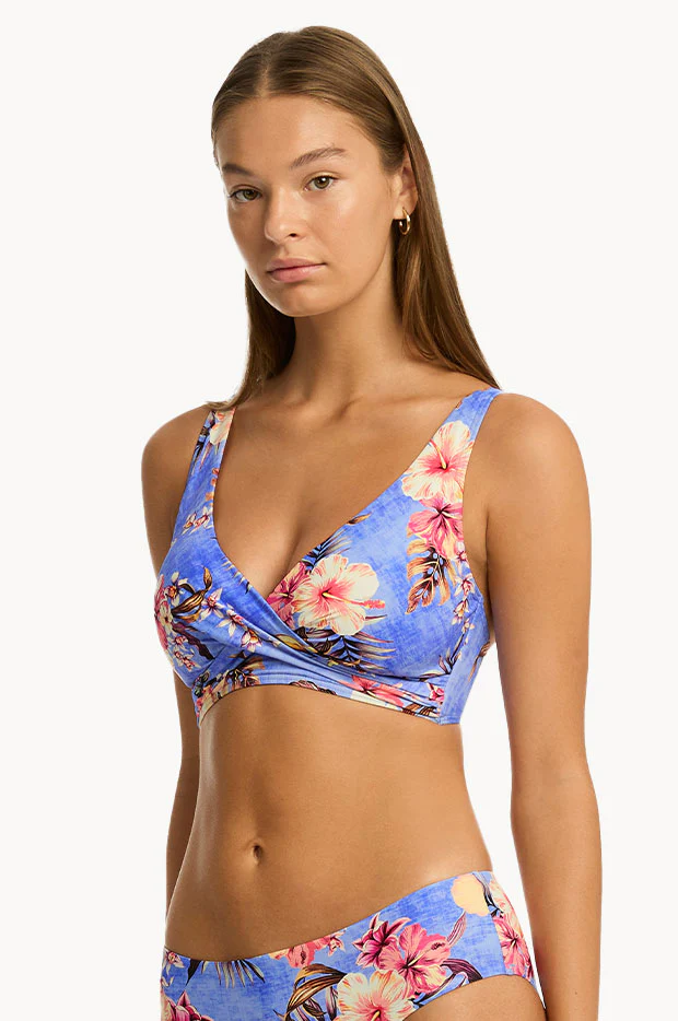 Blue Hawaii Cross Front Bra - Image 2