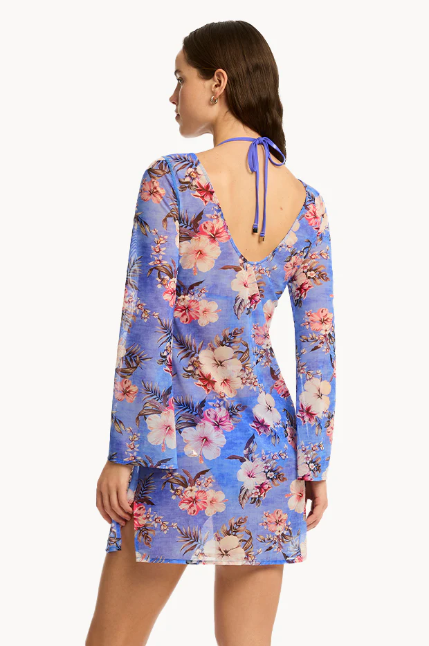 Blue Hawaii Mesh Short Dress - Image 3