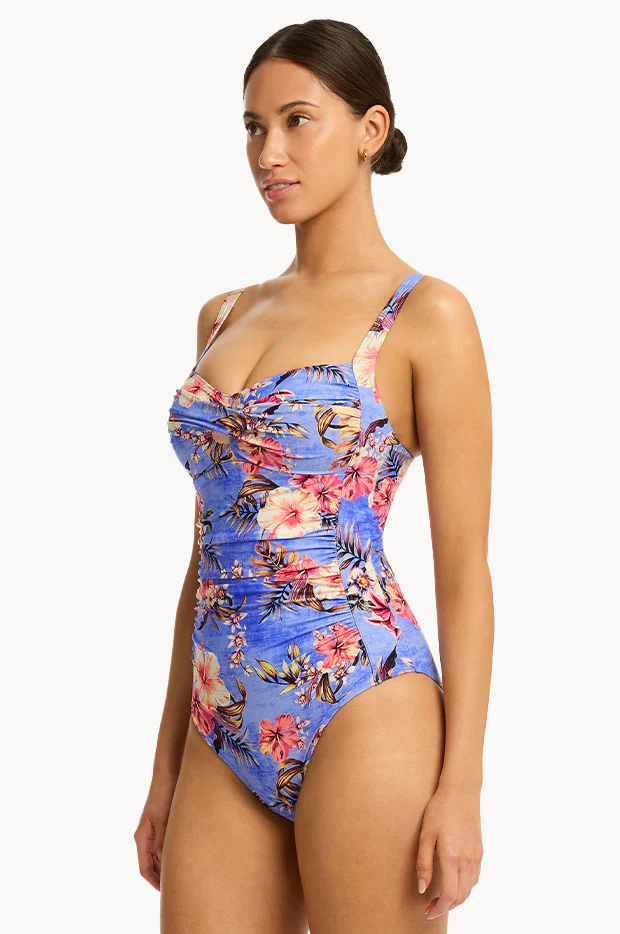 Blue Hawaii Twist Front One Piece - Image 2