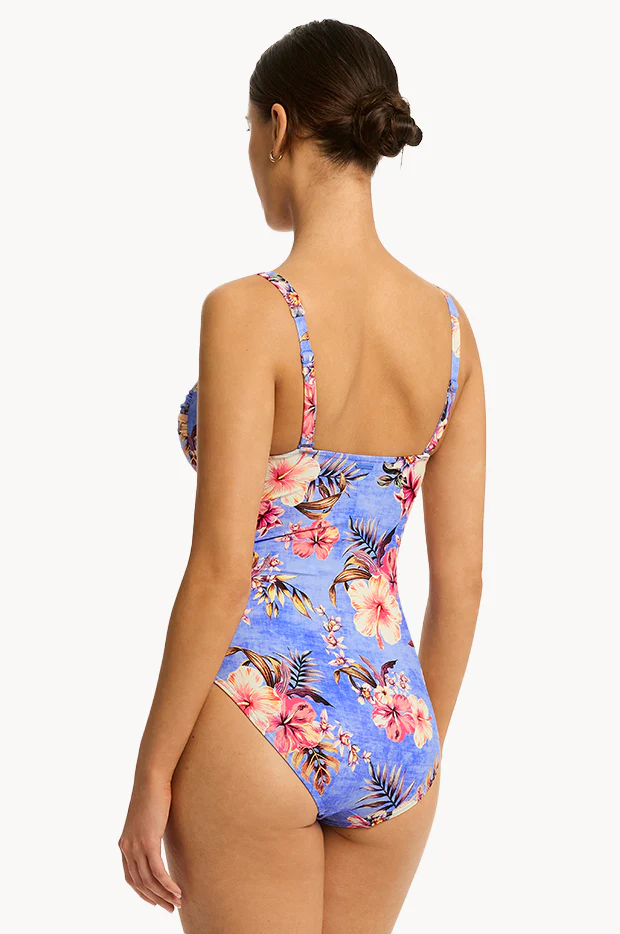 Blue Hawaii Twist Front One Piece - Image 3