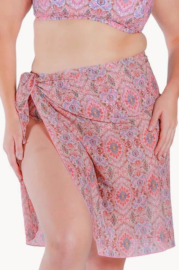 Amalfi Pink Mesh Long Sarong