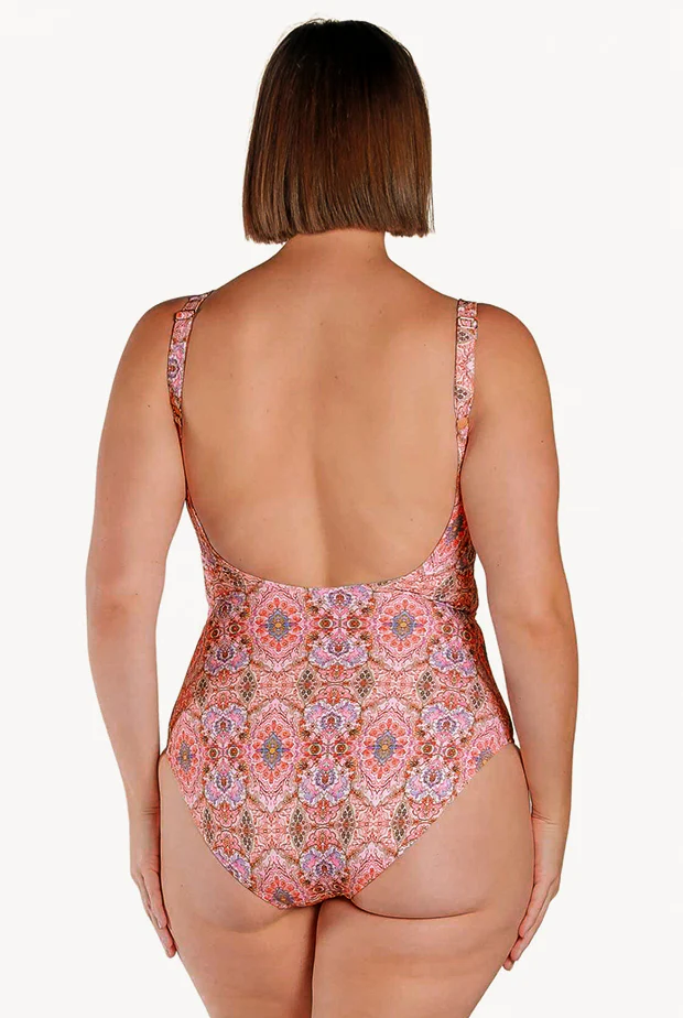 Amalfi Pink Scoop Neck One Piece - Image 2