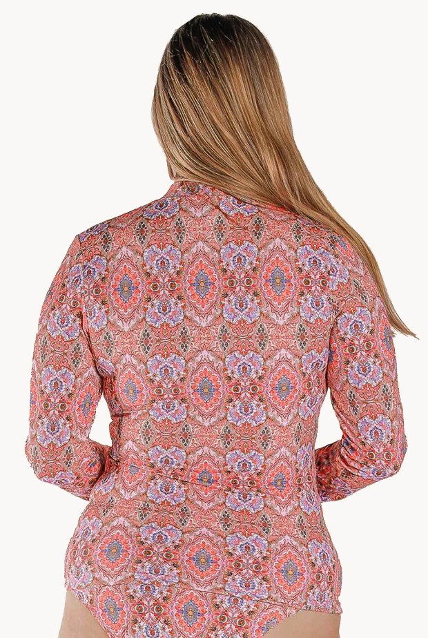 Amalfi Pink Zip Suntop - Image 2