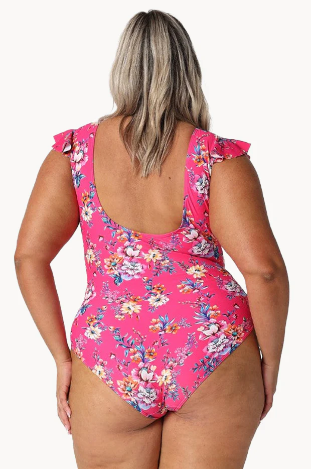 Castaway Frill V Neck One Piece - Image 3