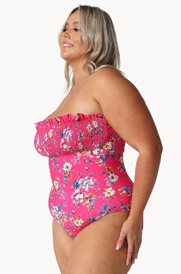 Castaway Shirred Bandeau One Piece - Image 3