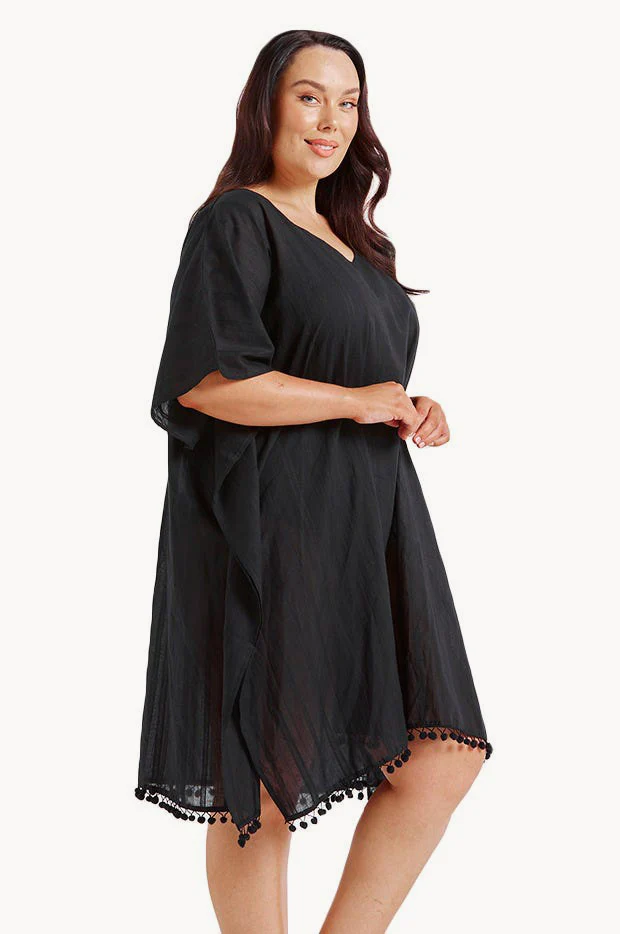 Cotton V Neck Kaftan - Image 3