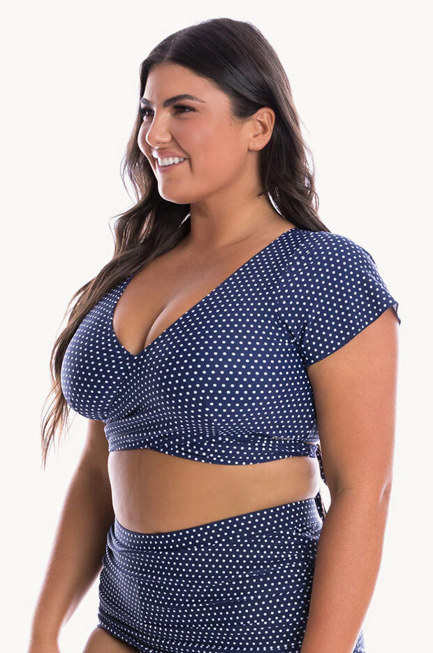 Dots Moulded Frill Wrap Bra - Image 3