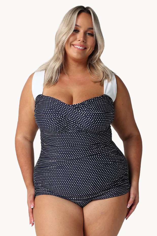 Dots Skirted Retro One Piece