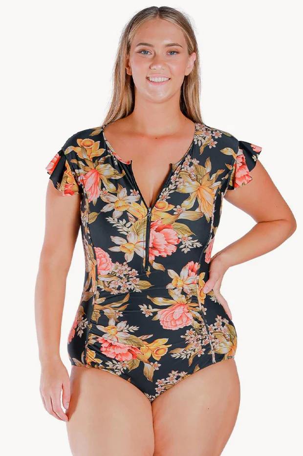 Frenchy Black Frill Sunsuit