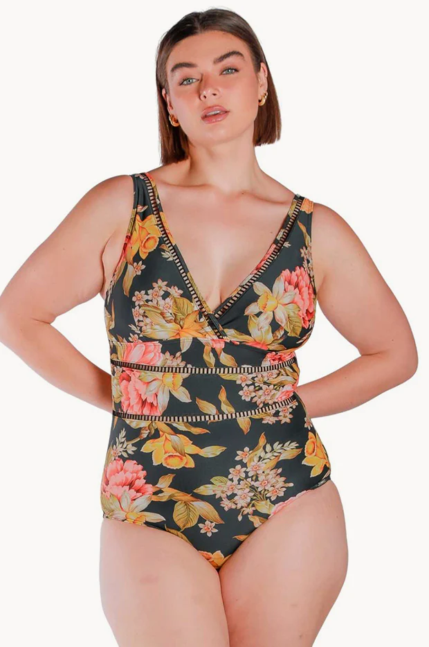 Frenchy Black V Neck One Piece