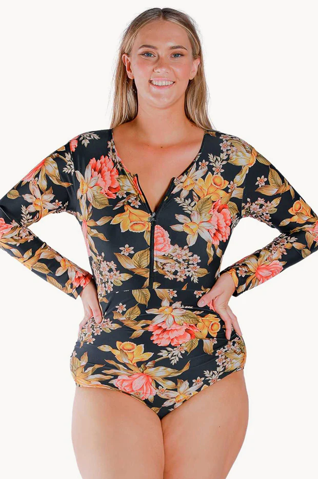 Frenchy Black Zip Sunsuit