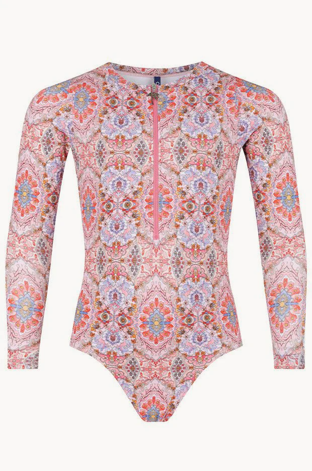 Girls Amalfi Pink Sunsuit