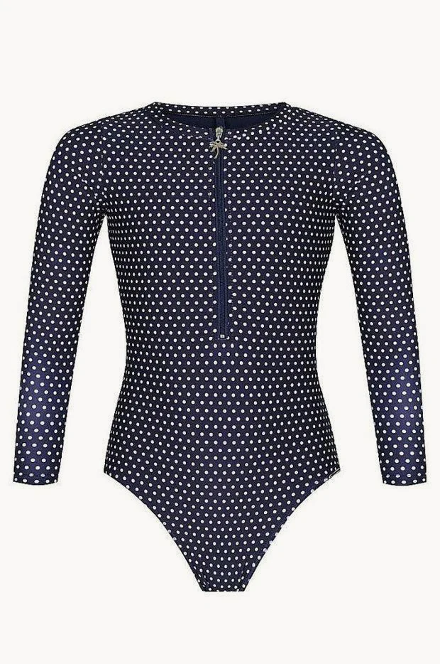 Girls Dots Long Sleeve Sunsuit - Image 3