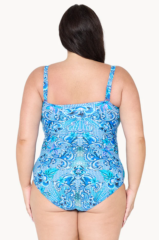 Mermaid Twist Front Bandeau One Piece - Image 3