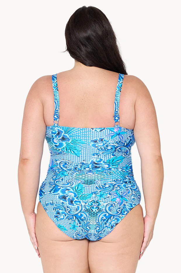 Mermaid Twist Front High Neck One Piece - Image 3
