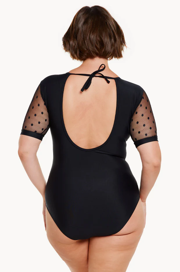 Mesh Polka Dot Sunsuit - Image 2