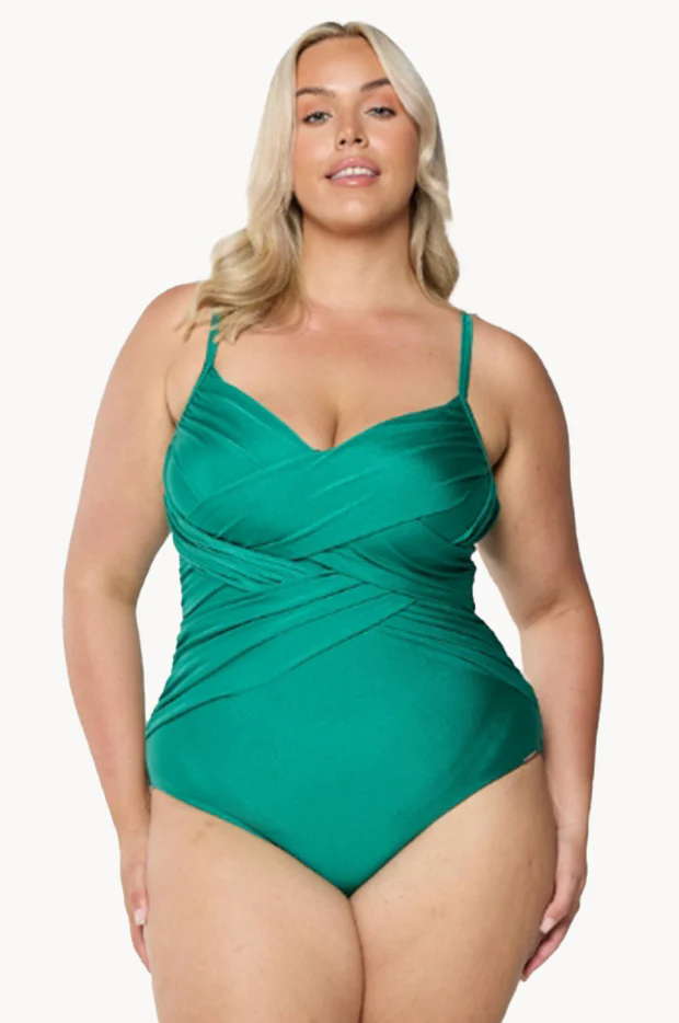 Metallic Criss Cross One Piece - Image 2