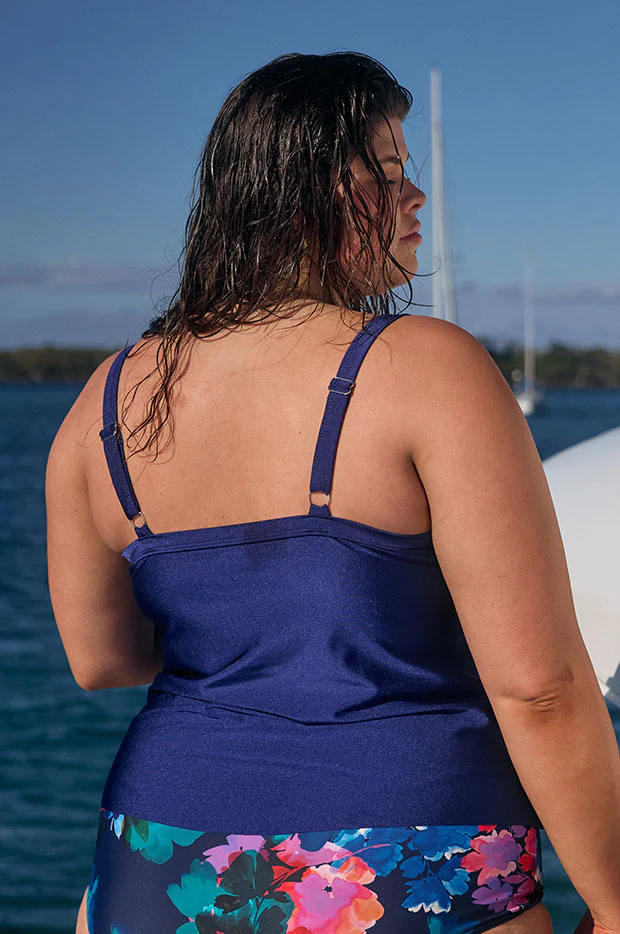 Metallic Tiered Frill Tankini Separate - Image 6