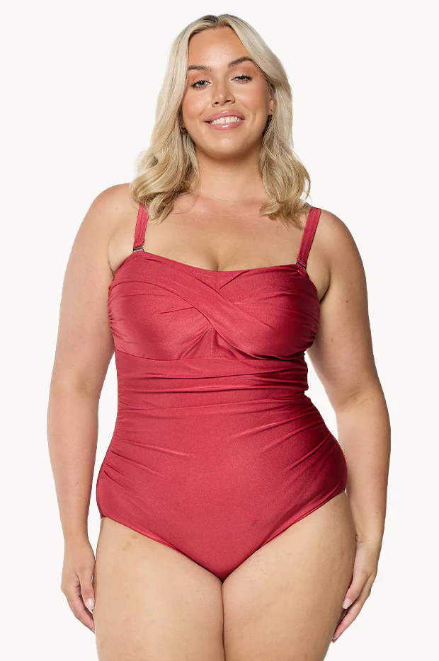 Metallic Twist Bandeau One Piece - Image 5