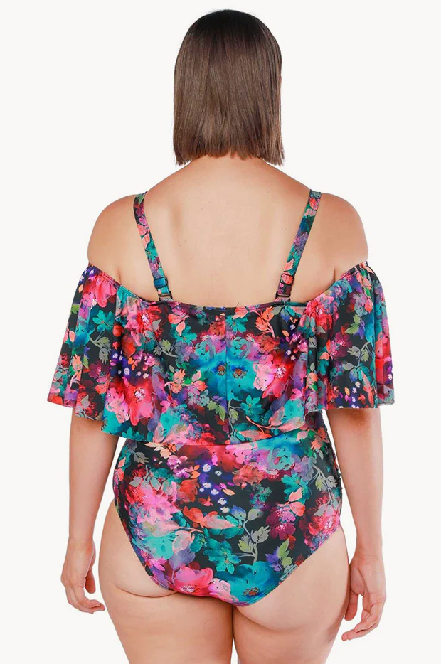 Midnight Garden Off The Shoulder Bandeau One Piece - Image 2