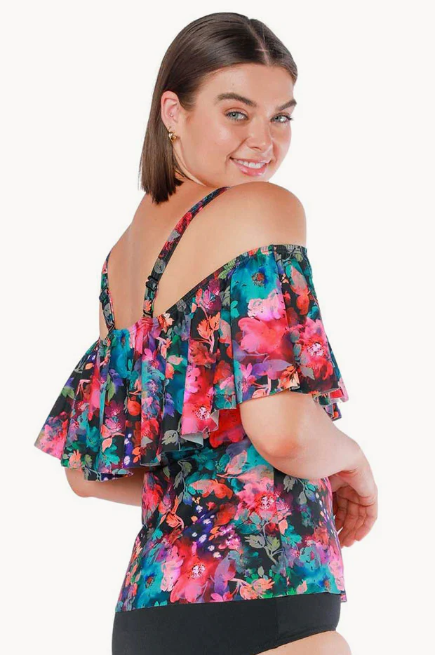 Midnight Garden Off The Shoulder Tankini Separate - Image 2