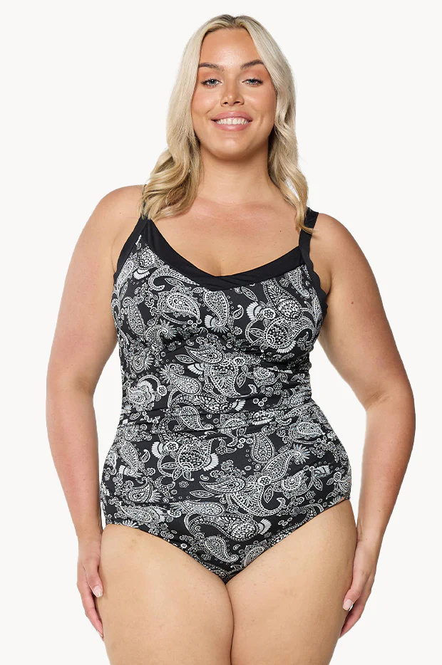 Mono Paisley DD/E Cup Underwire One Piece