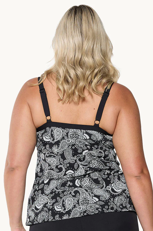 Mono Paisley DD/E Cup Underwire Tankini Separate - Image 2