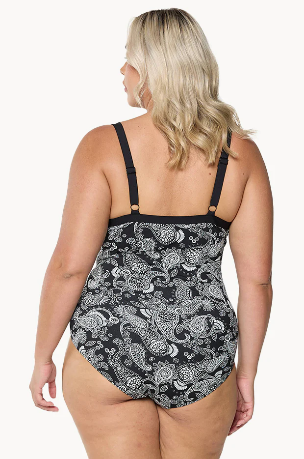 Mono Paisley F/G Cup Underwire One Piece - Image 2