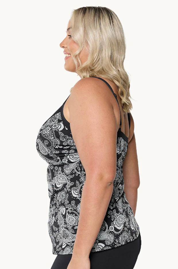 Mono Paisley F/G Cup Underwire Tankini Separate - Image 3