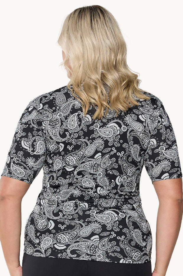 Mono Paisley Short Sleeve Suntop - Image 2