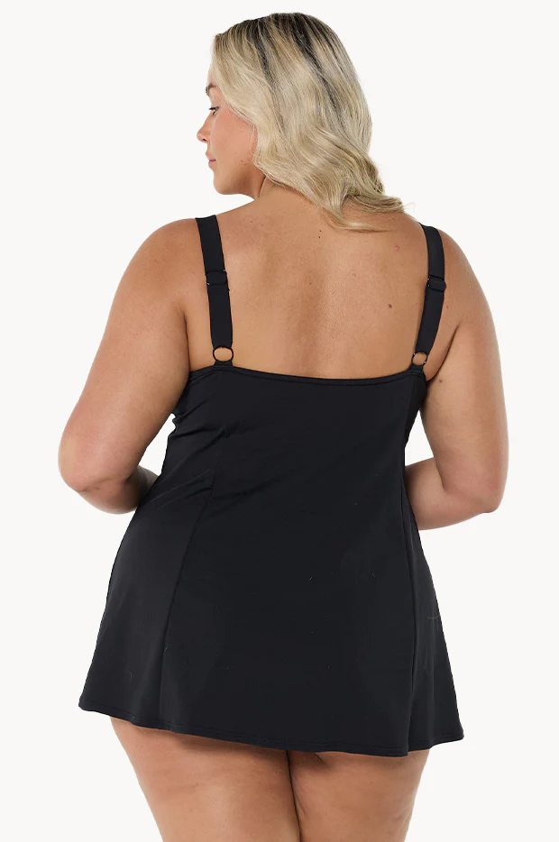 Mono Paisley Wide Strap Swim Dress - Image 2