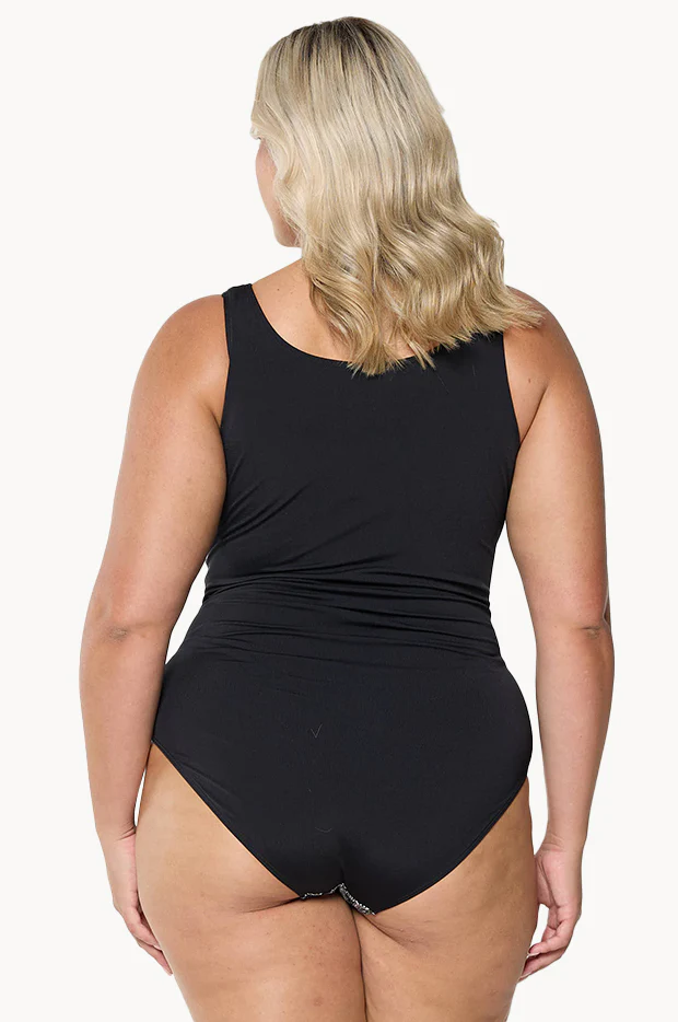 Mono Paisley Zip High Neck One Piece - Image 2