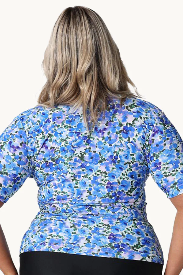 Pansy Short Sleeve Zip Suntop - Image 2