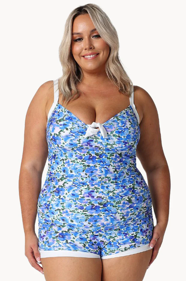 Pansy Tie Front Boyleg One Piece - Image 2