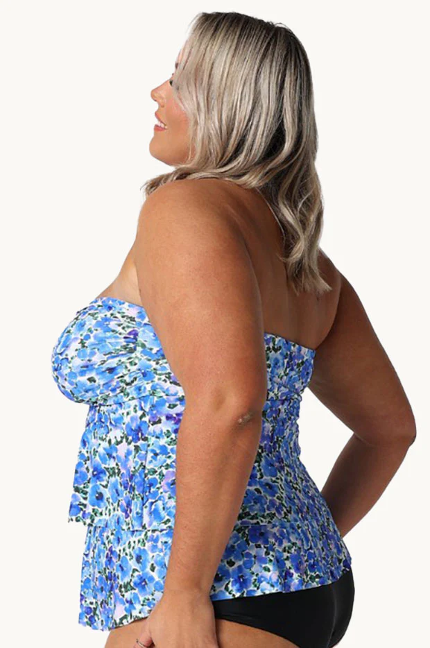 Pansy Tiered Bandeau Tankini Separate - Image 3