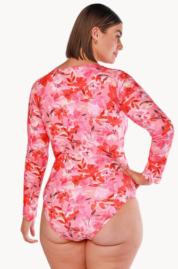 Pink Bloom Zip Sunsuit - Image 2