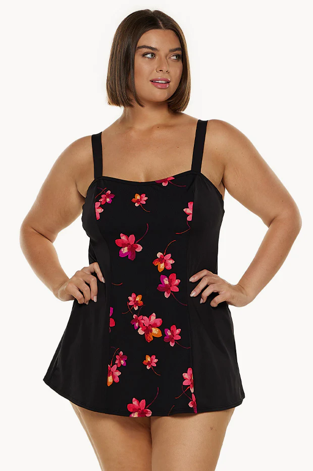 Pink Petals Swim Dress