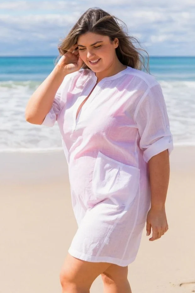 Plain Cotton Overshirt - Image 3