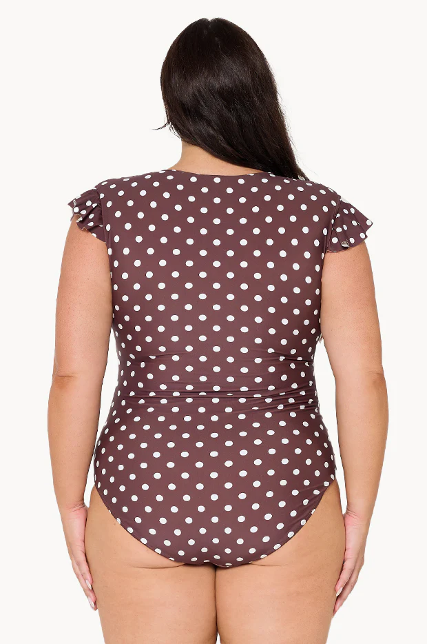 Polka Dot Frill Sleeve Sunsuit - Image 3