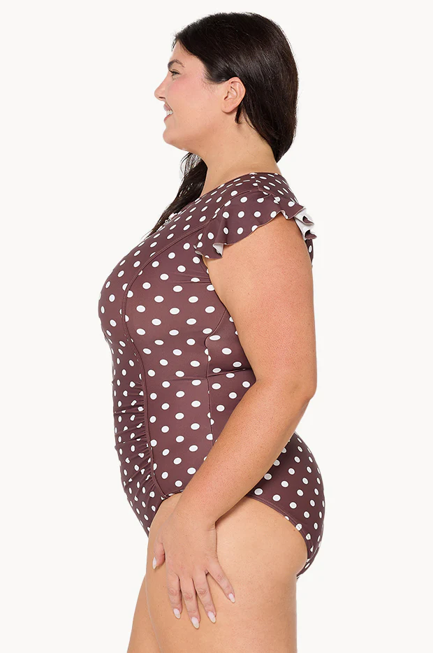 Polka Dot Frill Sleeve Sunsuit - Image 4